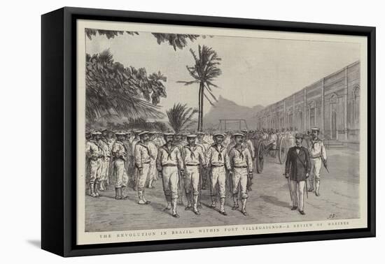 The Revolution in Brazil, Within Fort Villegaignon, a Review of Marines-null-Framed Stretched Canvas
