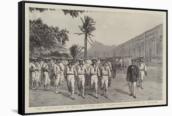 The Revolution in Brazil, Within Fort Villegaignon, a Review of Marines-null-Framed Stretched Canvas