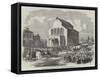 The Revolution in Bucharest, Troops in Front of the Platz Theatre-null-Framed Stretched Canvas