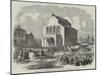 The Revolution in Bucharest, Troops in Front of the Platz Theatre-null-Mounted Giclee Print