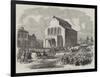 The Revolution in Bucharest, Troops in Front of the Platz Theatre-null-Framed Giclee Print