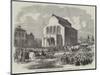 The Revolution in Bucharest, Troops in Front of the Platz Theatre-null-Mounted Giclee Print