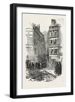 The Revolution in France: Barricade of the Rue De Rambuteau, Paris, 1851-null-Framed Premium Giclee Print