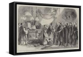 The Revolution in Naples, Garibaldi at the Shrine of the Virgin of Piedigrotta on the 8th Inst-Thomas Nast-Framed Stretched Canvas