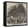 The Revolution in Paris, Bivouac of Troops, Hotel De Ville-null-Framed Stretched Canvas