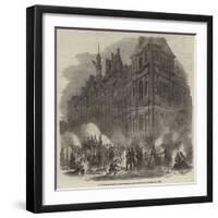 The Revolution in Paris, Bivouac of Troops, Hotel De Ville-null-Framed Giclee Print