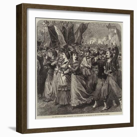 The Revolution in Paris, Celebrating the Proclamation of the Republic on the Boulevard Des Italiens-Arthur Hopkins-Framed Giclee Print