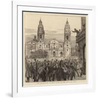 The Revolution in Peru, Scene on the Plaza at Lima-null-Framed Giclee Print