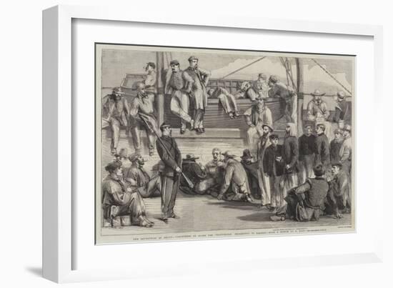 The Revolution in Sicily, Volunteers on Board the Washington Proceeding to Palermo-Thomas Nast-Framed Giclee Print