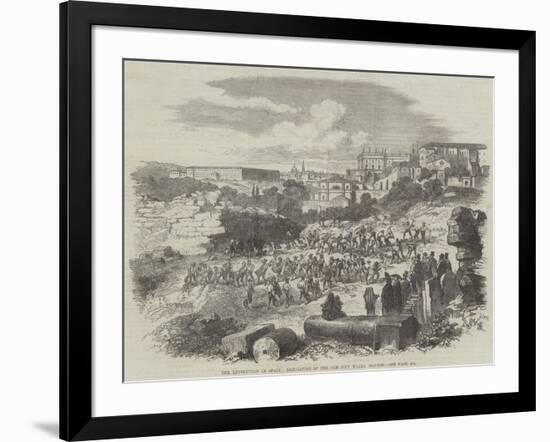 The Revolution in Spain, Demolition of the Old City Walls, Madrid-null-Framed Giclee Print