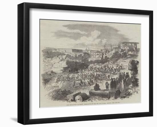 The Revolution in Spain, Demolition of the Old City Walls, Madrid-null-Framed Giclee Print