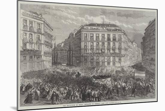 The Revolution in Spain, Entrance of General Prim into Madrid-Charles Robinson-Mounted Giclee Print