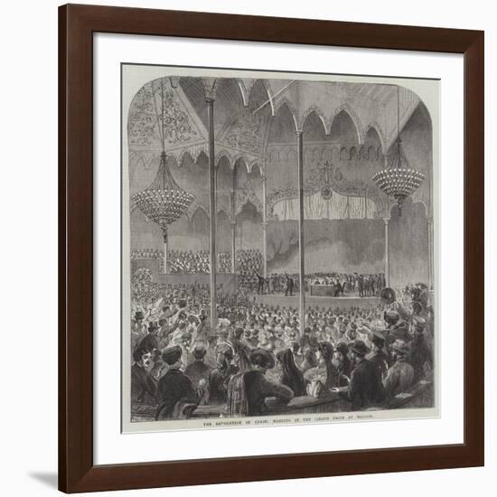 The Revolution in Spain, Meeting in the Cirque Price at Madrid-null-Framed Giclee Print