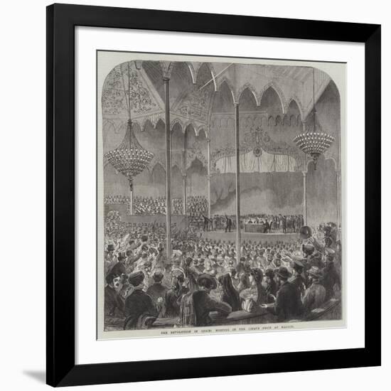 The Revolution in Spain, Meeting in the Cirque Price at Madrid-null-Framed Giclee Print