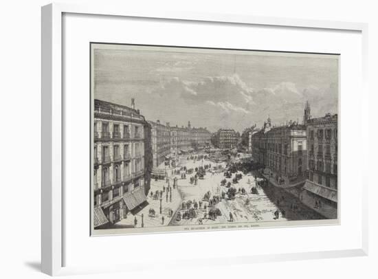 The Revolution in Spain, the Puerta Del Sol, Madrid-null-Framed Giclee Print
