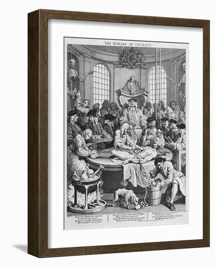 The Reward of Cruelty, 1751-William Hogarth-Framed Giclee Print