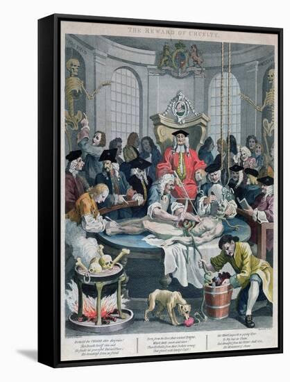 The Reward of Cruelty, from the Four Stages of Cruelty, Engraved by Thomas Cook-William Hogarth-Framed Stretched Canvas