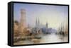 The Rhine at Cologne, 1891-William Callow-Framed Stretched Canvas