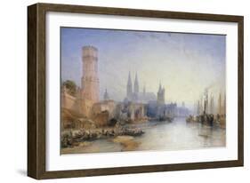 The Rhine at Cologne, 1891-William Callow-Framed Giclee Print