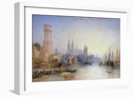 The Rhine at Cologne, 1891-William Callow-Framed Giclee Print