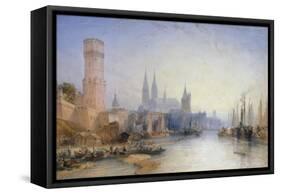 The Rhine at Cologne, 1891-William Callow-Framed Stretched Canvas