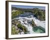 The Rhine Falls with Castle Running, with Schaffhausen, Canton Schaffhausen, Switzerland, Europe-P. Widmann-Framed Photographic Print