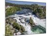 The Rhine Falls with Castle Running, with Schaffhausen, Canton Schaffhausen, Switzerland, Europe-P. Widmann-Mounted Photographic Print