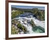 The Rhine Falls with Castle Running, with Schaffhausen, Canton Schaffhausen, Switzerland, Europe-P. Widmann-Framed Photographic Print