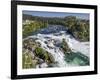 The Rhine Falls with Castle Running, with Schaffhausen, Canton Schaffhausen, Switzerland, Europe-P. Widmann-Framed Photographic Print