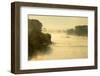 The Rhine, Fog Mood, Sunrise, Speyer, Rhineland-Palatinate, Germany-Ronald Wittek-Framed Premium Photographic Print