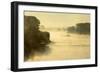 The Rhine, Fog Mood, Sunrise, Speyer, Rhineland-Palatinate, Germany-Ronald Wittek-Framed Photographic Print