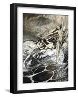 The Rhine Maidens obtain possession of the ring and bear it off in triumph', 1924-Arthur Rackham-Framed Giclee Print