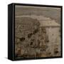 The Rhinebeck Panorama of London (Ships sailing upstream)-null-Framed Stretched Canvas