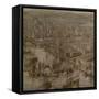 The Rhinebeck Panorama of London (St. Pauls Cathedral)-null-Framed Stretched Canvas