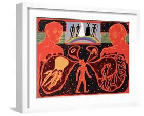 The Rhinemaidens Sing of Loss of Gold as Gods Cross Rainbow Bridge: Illustration for 'Die Walkure'-Phil Redford-Framed Giclee Print