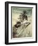 The Rhinemaidens teasing Alberich', 1910-Arthur Rackham-Framed Giclee Print