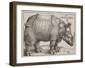 The Rhinoceros, 1515-Albrecht Dürer-Framed Giclee Print