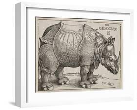 The Rhinoceros, 1515-Albrecht Dürer-Framed Giclee Print