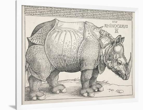 The Rhinoceros-Albrecht Dürer-Framed Art Print