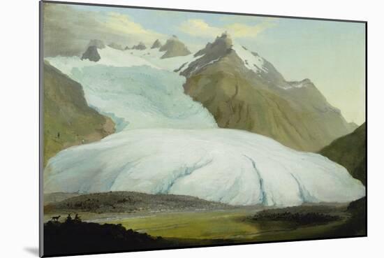 The Rhone Glacier Above Gletsch, 1778-Caspar Wolf-Mounted Giclee Print