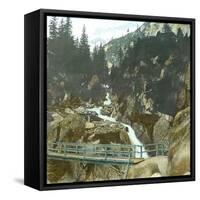 The Rhone Glacier (Switzerland), Aerlenbach Falls, Near Handek-Leon, Levy et Fils-Framed Stretched Canvas