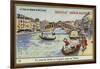 The Rialto Bridge and the Grand Canal of Venice-null-Framed Giclee Print