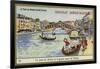 The Rialto Bridge and the Grand Canal of Venice-null-Framed Giclee Print