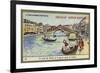 The Rialto Bridge and the Grand Canal of Venice-null-Framed Giclee Print