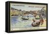 The Rialto Bridge and the Grand Canal of Venice-null-Framed Stretched Canvas