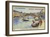 The Rialto Bridge and the Grand Canal of Venice-null-Framed Giclee Print