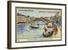 The Rialto Bridge and the Grand Canal of Venice-null-Framed Giclee Print