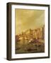 The Rialto Bridge and the Riva Del Vin (Venice)-Guardi Francesco-Framed Giclee Print