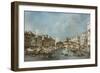 The Rialto Bridge, C.1775-Francesco Guardi-Framed Giclee Print