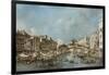 The Rialto Bridge, C.1775-Francesco Guardi-Framed Giclee Print